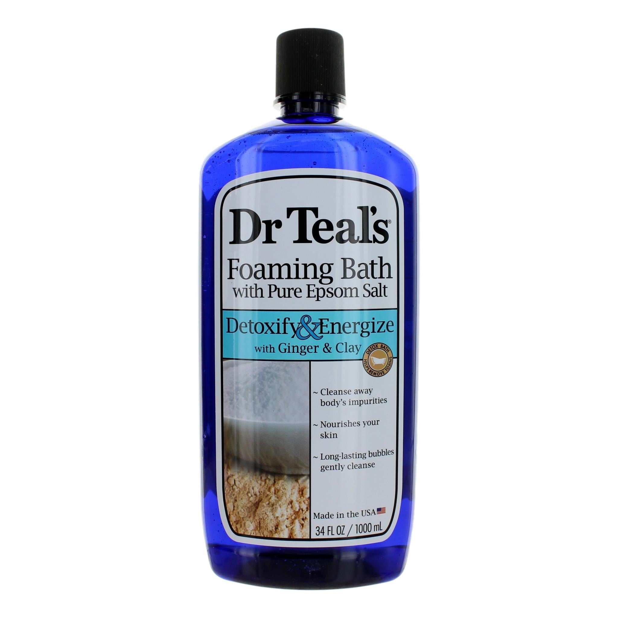 Photo of Detoxify & Energize with Ginger & Clay by Dr. Teal's, 34oz Foaming Bath Soap